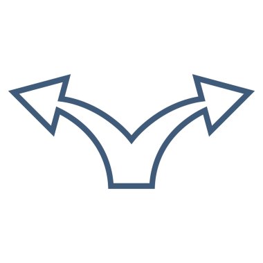 Sol bölme ok sağ kontur vektör simgesi