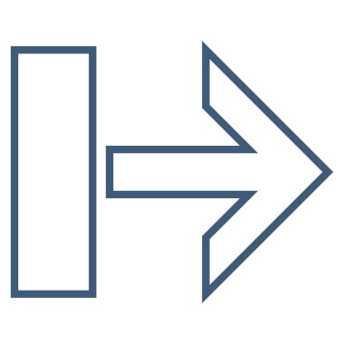 Çekme oku doğru anahat vektör simgesi