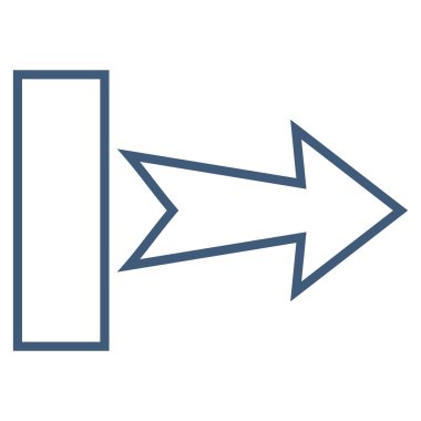 Çekme oku şu kontur vektör simgesi