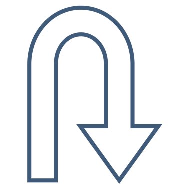 Geri kontur vektör simge açmak