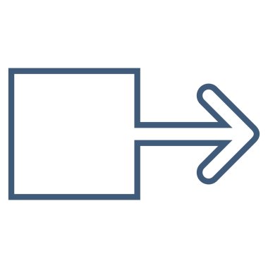 Çekme oku doğru anahat vektör simgesi