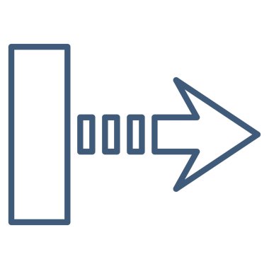 Çekme oku şu kontur vektör simgesi