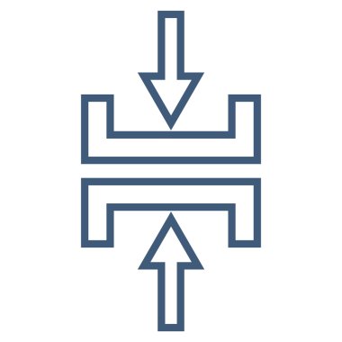 Basınç dikey anahat vektör simgesi