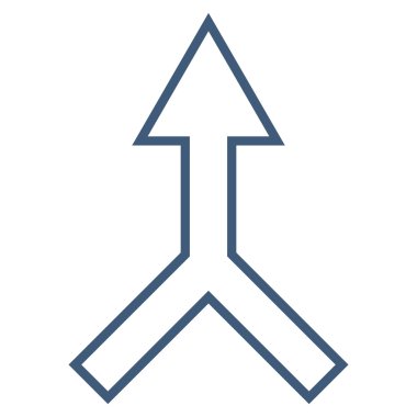 Kontur vektör simge yukarı ok birleştirmek