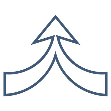 Kontur vektör simge yukarı ok birleştirmek