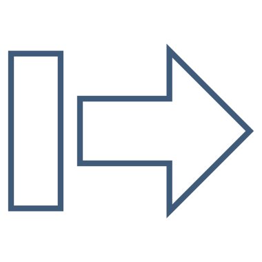 Çekme oku şu kontur vektör simgesi