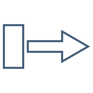 Çekme oku doğru anahat vektör simgesi