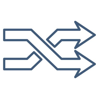 Okları yatay kontur vektör simge mix