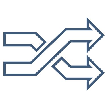 Okları yatay kontur vektör simge mix