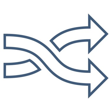 Okları yatay kontur vektör simge mix