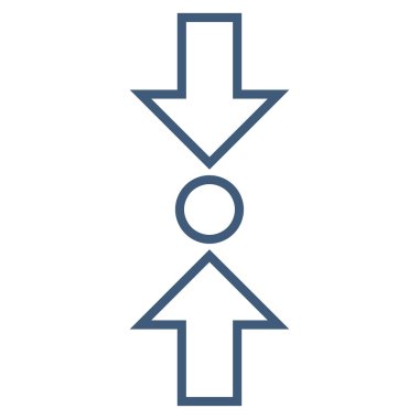 Basınç dikey kontur vektör simgesi