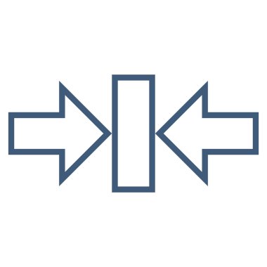 Basınç yatay ince çizgi vektör simgesi