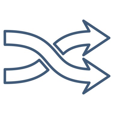 Okları yatay kontur vektör simge mix