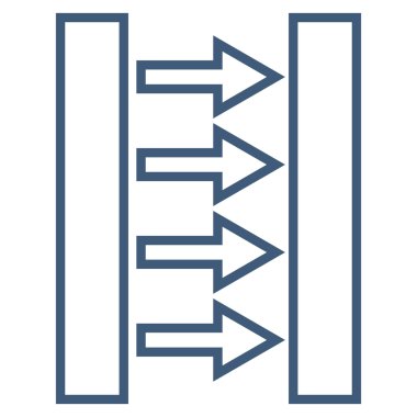 Basınç yatay kontur vektör simgesi