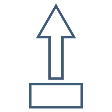 Çekme oku kadar ince çizgi vektör simgesi