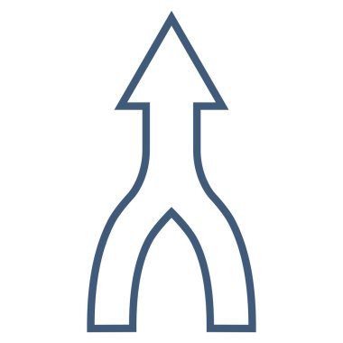 Kontur vektör simge yukarı ok birleştirmek