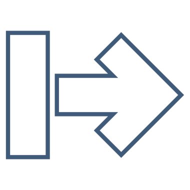 Çekme oku sağ kontur vektör simgesi