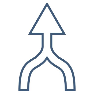 Kontur vektör simge yukarı ok birleştirmek