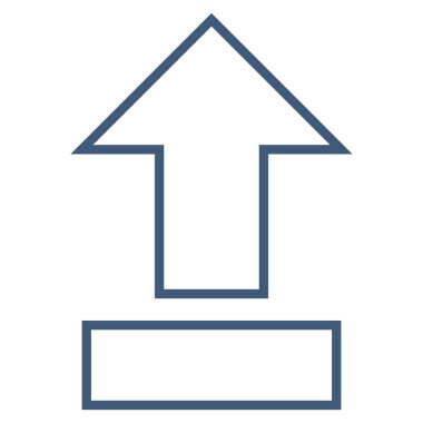 Anahat vektör simge yukarı çekme ok