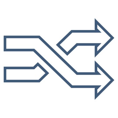 Okları yatay kontur vektör simge mix