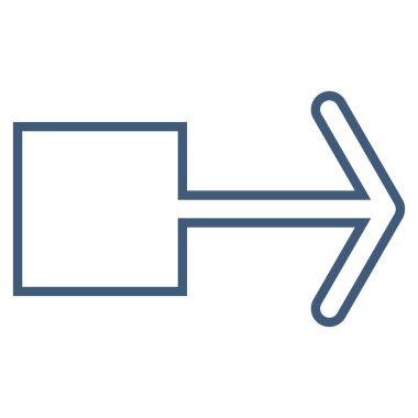 Çekme oku doğru anahat vektör simgesi