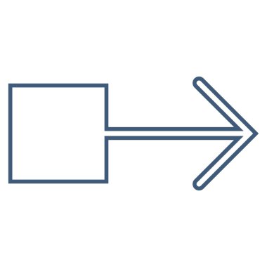 Çekme oku şu ince çizgi vektör simgesi