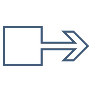 Çekme oku şu kontur vektör simgesi