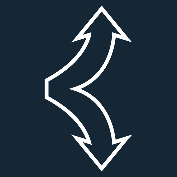 Choice Arrows Up Down Contour Vector Icon — Stock Vector