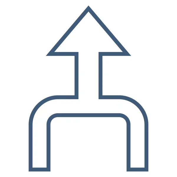 Combinar seta para cima ícone de vetor de contorno — Vetor de Stock