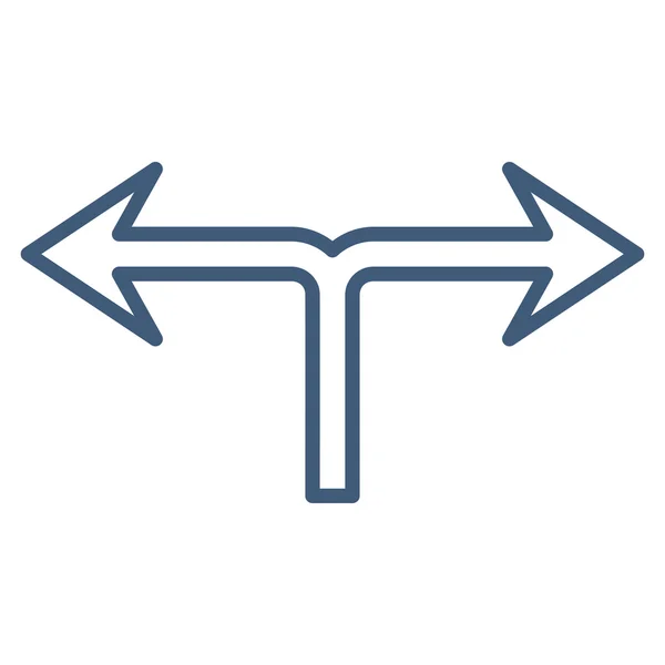 Dividir flecha izquierda derecha delgada línea vectorial icono — Archivo Imágenes Vectoriales