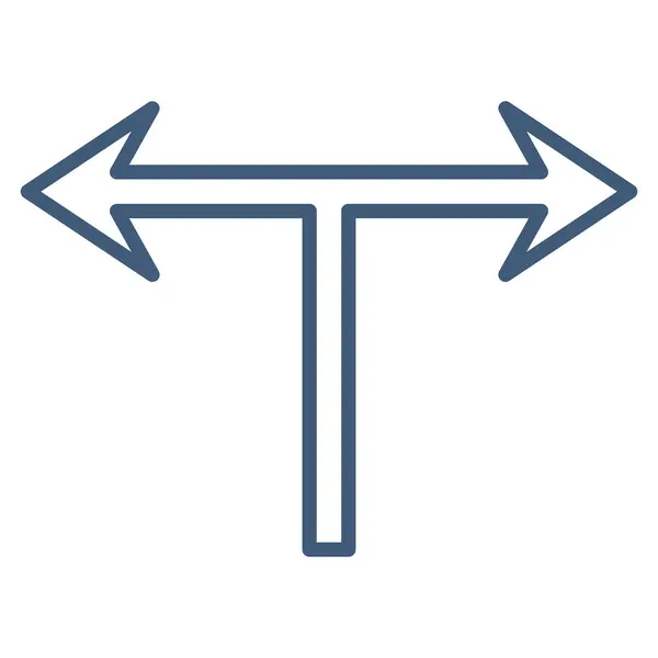 Linker lijn rechts Vector pijlpictogram verdelen — Stockvector