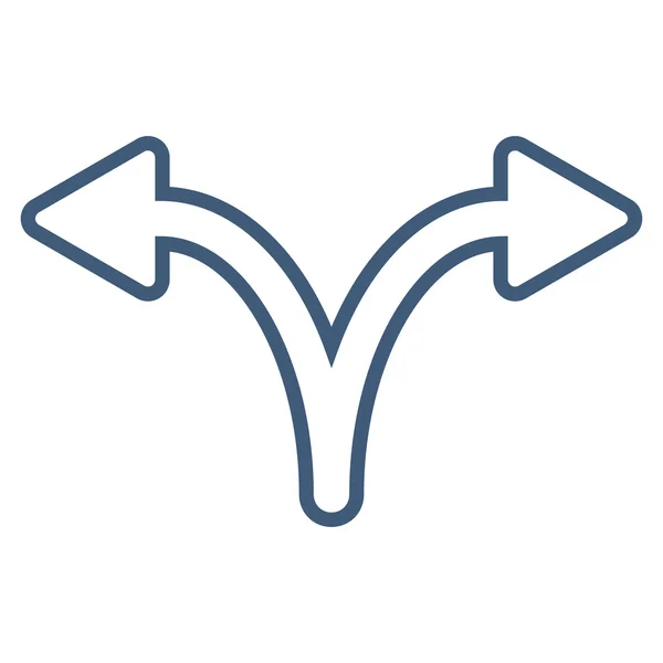 Split pijlpictogram linker lijn rechts Vector — Stockvector