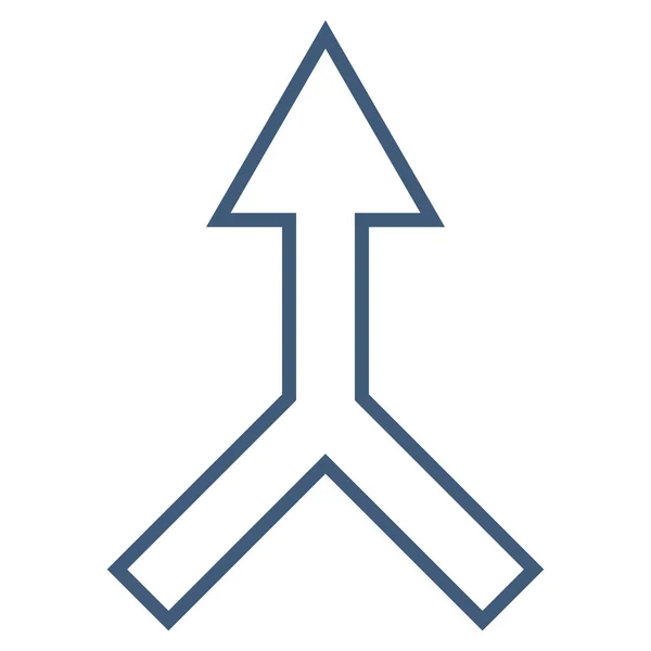 Unir flecha arriba contorno Vector icono — Vector de stock