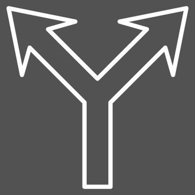 Anahat vektör simge yukarı çatallanma ok