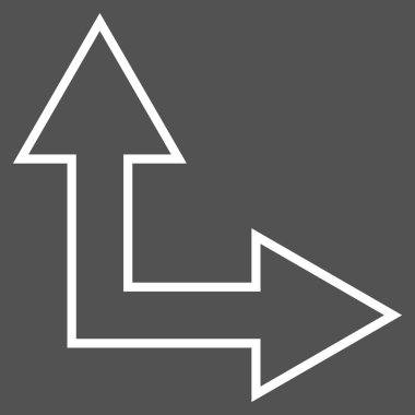 Kontur vektör simge yukarı doğru seçim ok