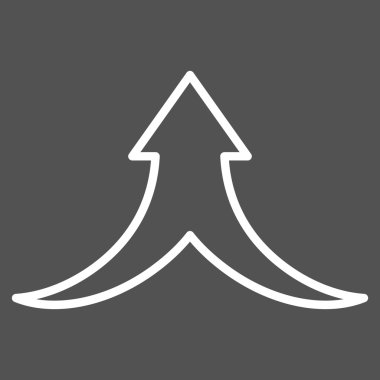 Kontur vektör simge yukarı ok birleştirmek