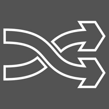 Okları yatay kontur vektör simge mix