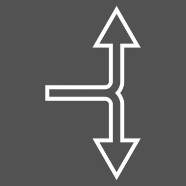 Kontur vektör simgesi aşağı yukarı seçim ok