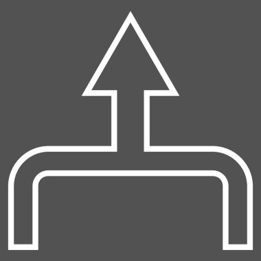 İnce çizgi vektör simge yukarı ok bağlanmak