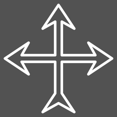 Kavşak okları vektör simge kontur