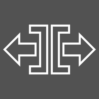 Yatay kontur vektör simgesini genişletin