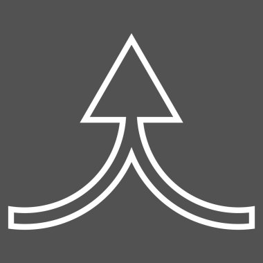 Kontur vektör simge yukarı ok bağlanmak