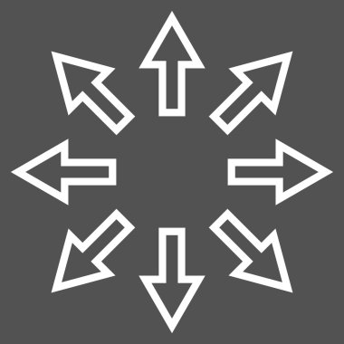 Oklar kontur vektör simgesini genişletin