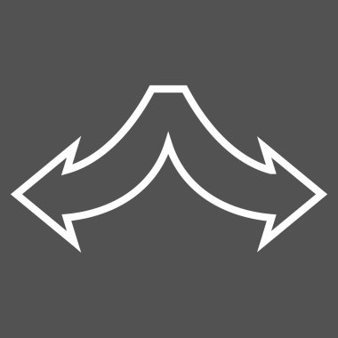 Seçimi ok sol kontur vektör simgesi sağ