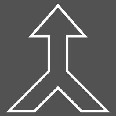 Kontur vektör simge yukarı ok birleştirmek