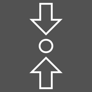 Dikey anahat vektör simge sıkıştırmak