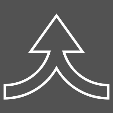 Anahat vektör simge yukarı bağlantı ok