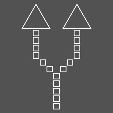 İnce çizgi vektör simge yukarı ok bölmek