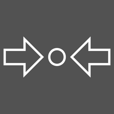 Yatay kontur vektör simge sıkıştırmak