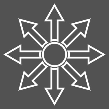 Oklar anahat vektör simgesini genişletin